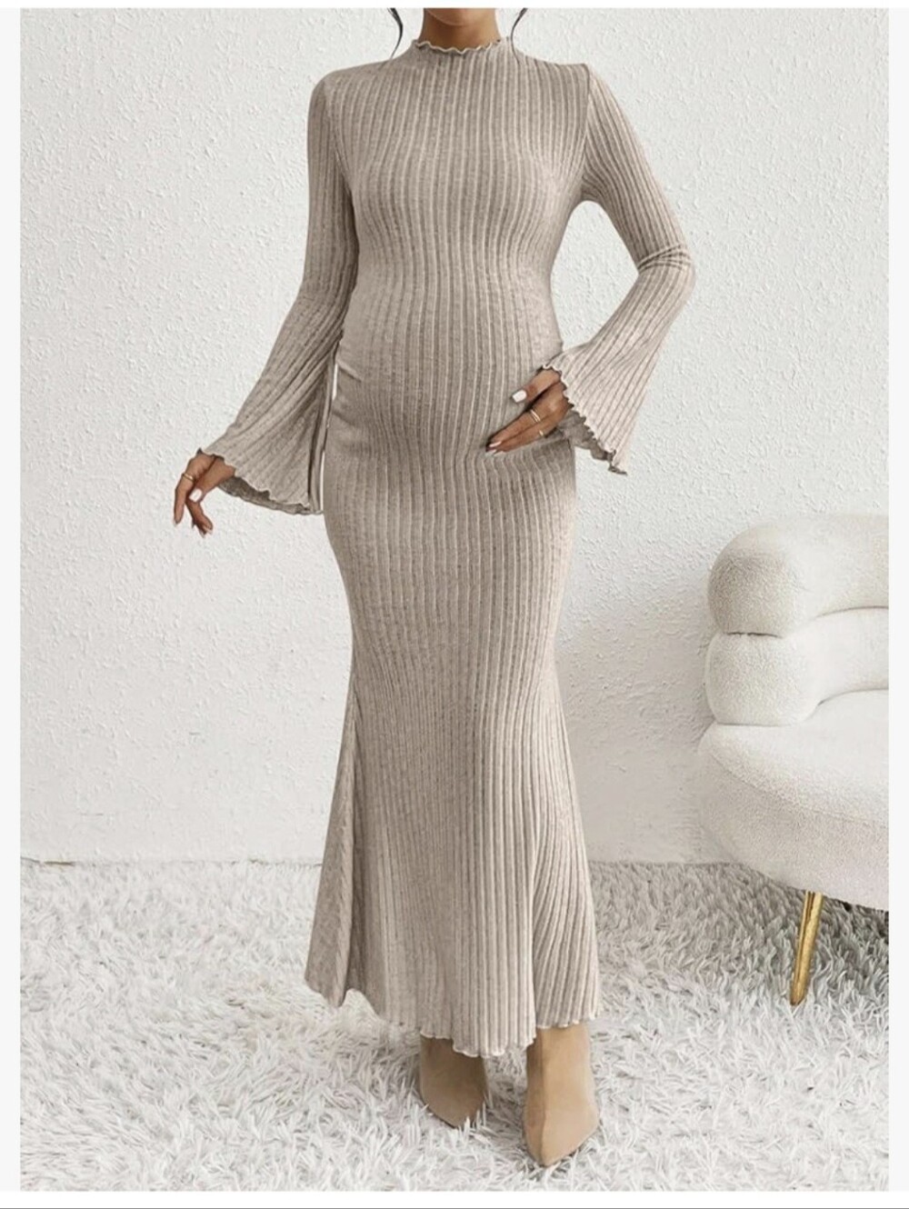 NWOT Blencot Ribbed Knit Maternity Dress - Large